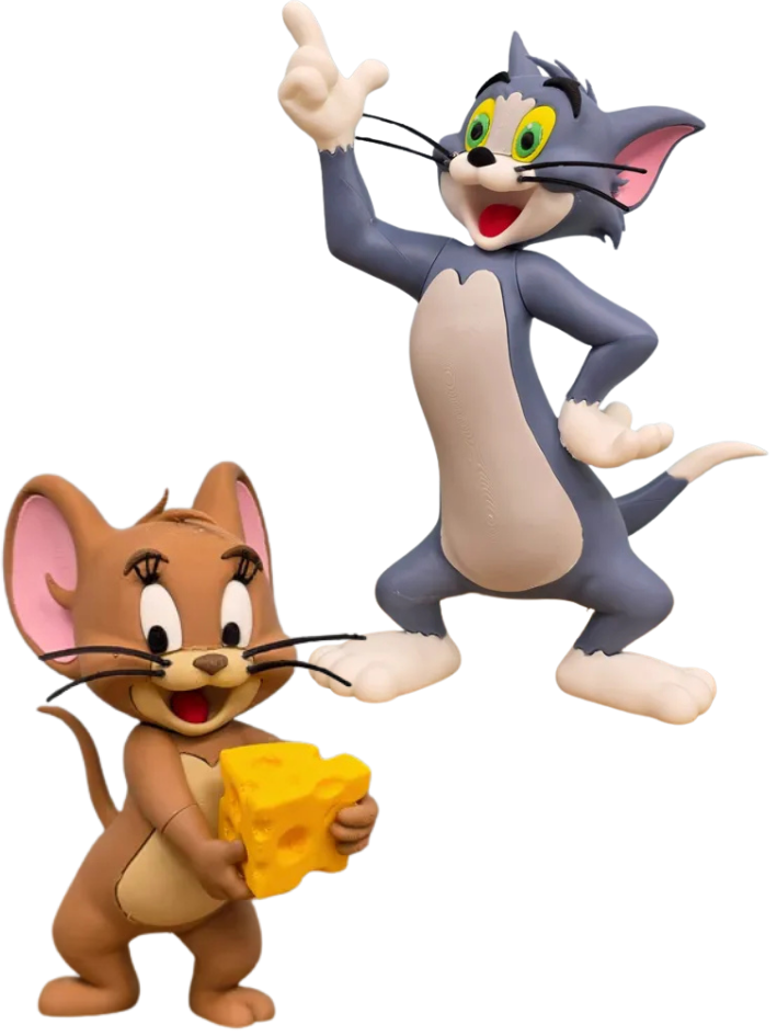 Tom & Jerry em Miniatura 3D Premium